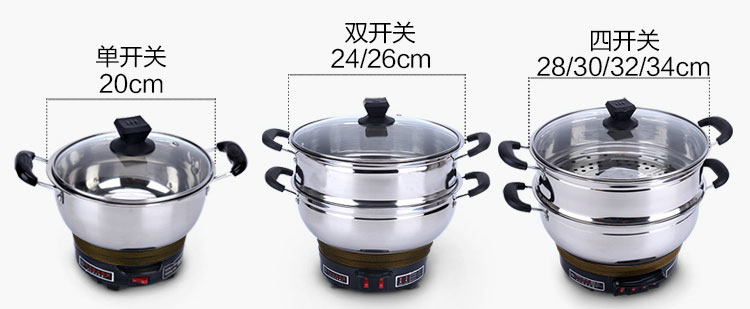 电热锅大小的区别